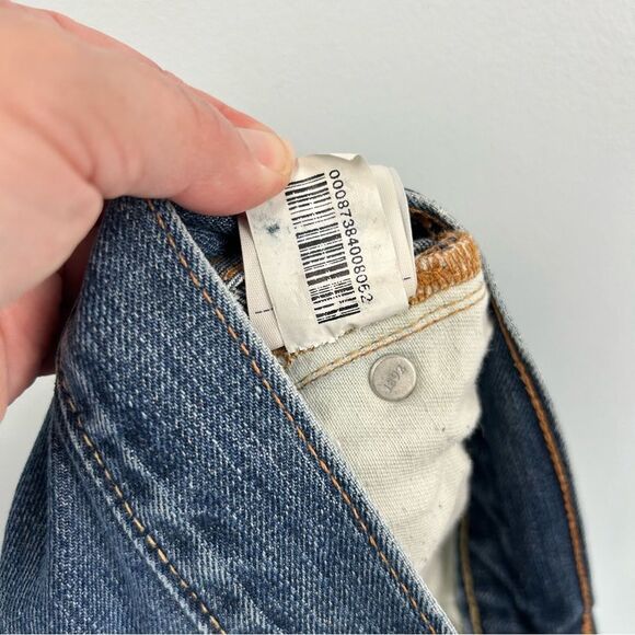 Abercrombie & Fitch Jeans Slim Straight Distressed Dark Wash Men’s Sz 31 x 32 - Picture 16 of 16